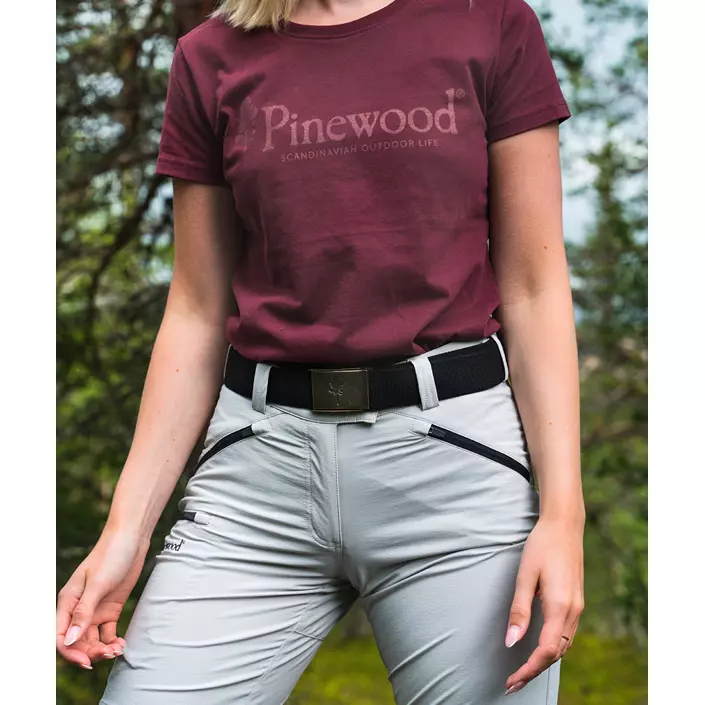 Pinewood Outdoor Life dame T-shirt, Plum, large image number 1