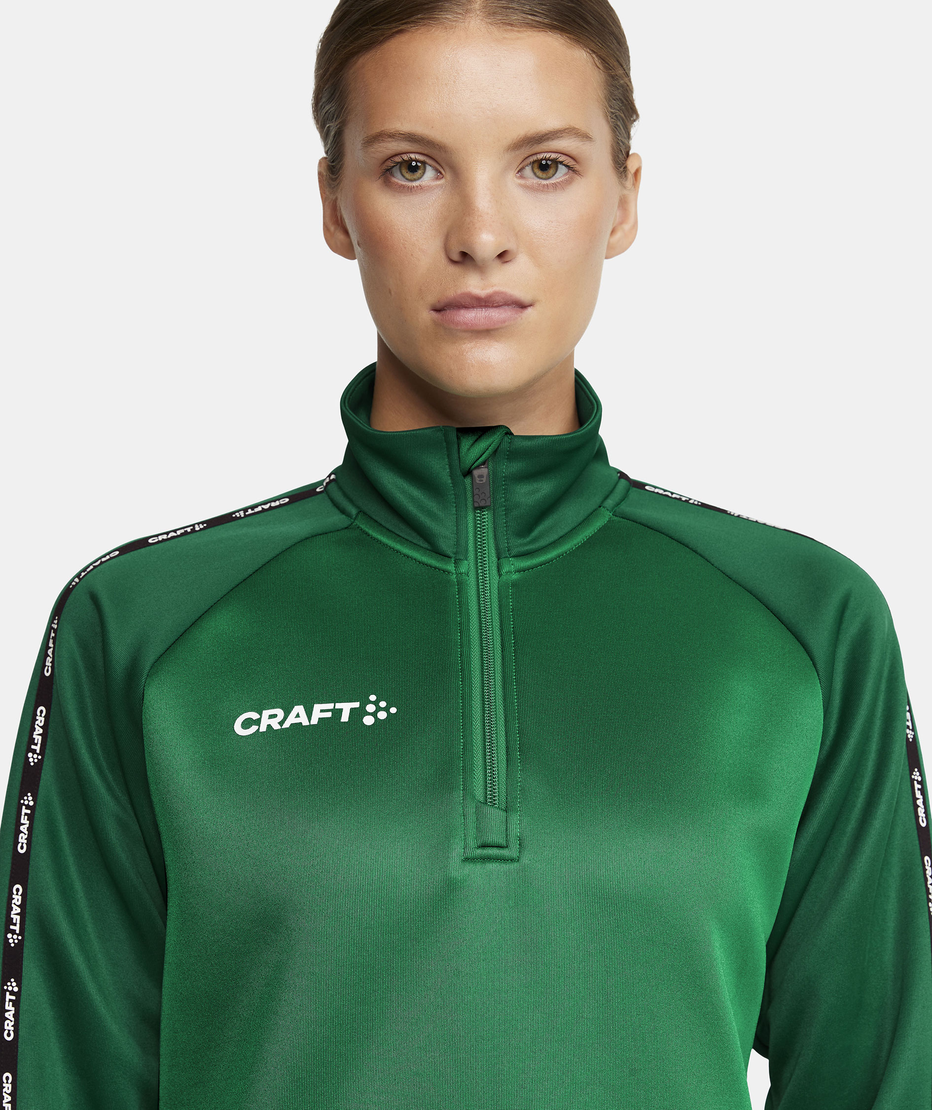 Craft Squad 2.0 women's halfzip training pullover, Team Green-Ivy, large image number 3