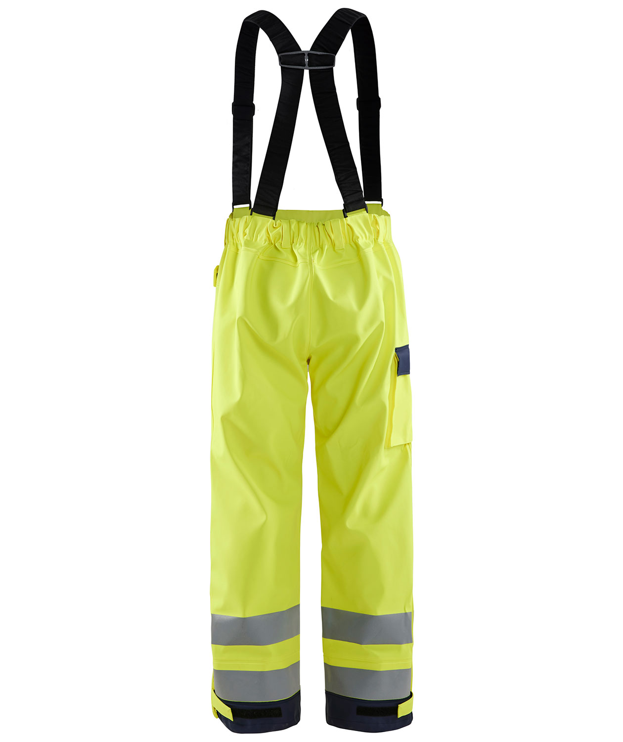 Bl&aring;kl&auml;der Regenhose Level 2, Hi-vis gelb/marineblau