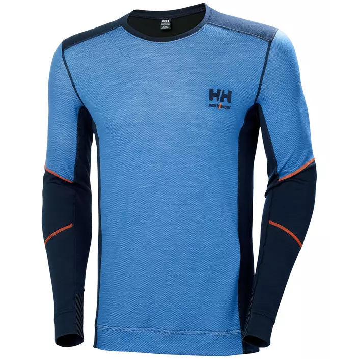 Helly Hansen Lifa Thermounterhemd mit Merinowolle, Navy/Stone blue, large image number 0