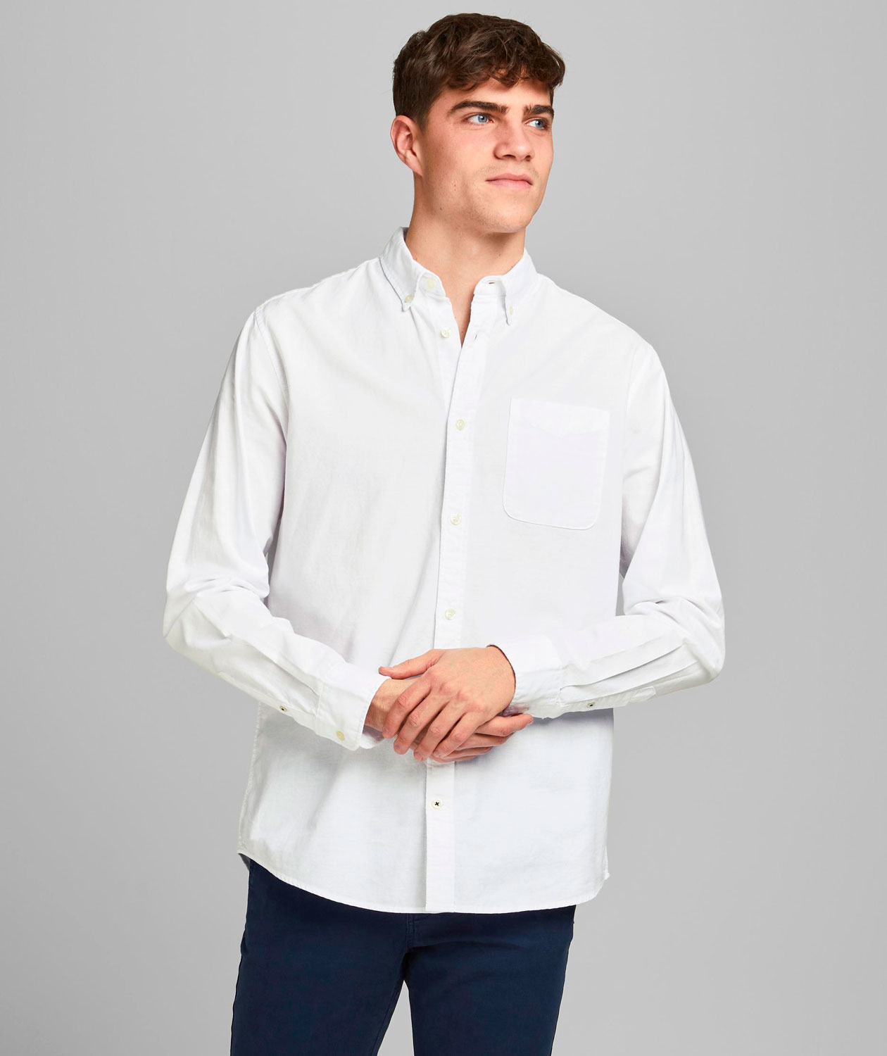 Jack & Jones JJEOXFORD Slim fit shirt, White