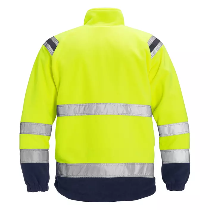 Fristads fleece jacket 4041, Hi-vis Yellow/Marine, large image number 1