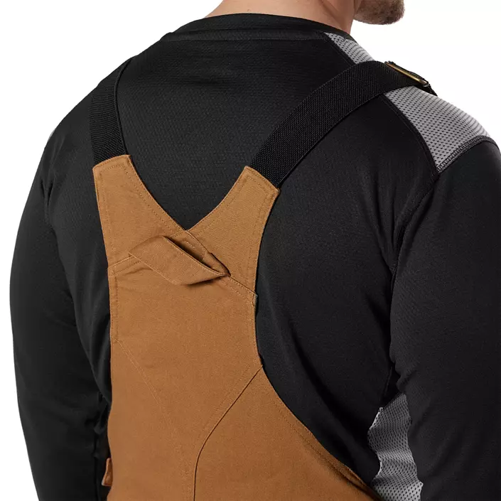 Dickies TechDuck hängselbyxa, Rinsed Brown Duck, large image number 4