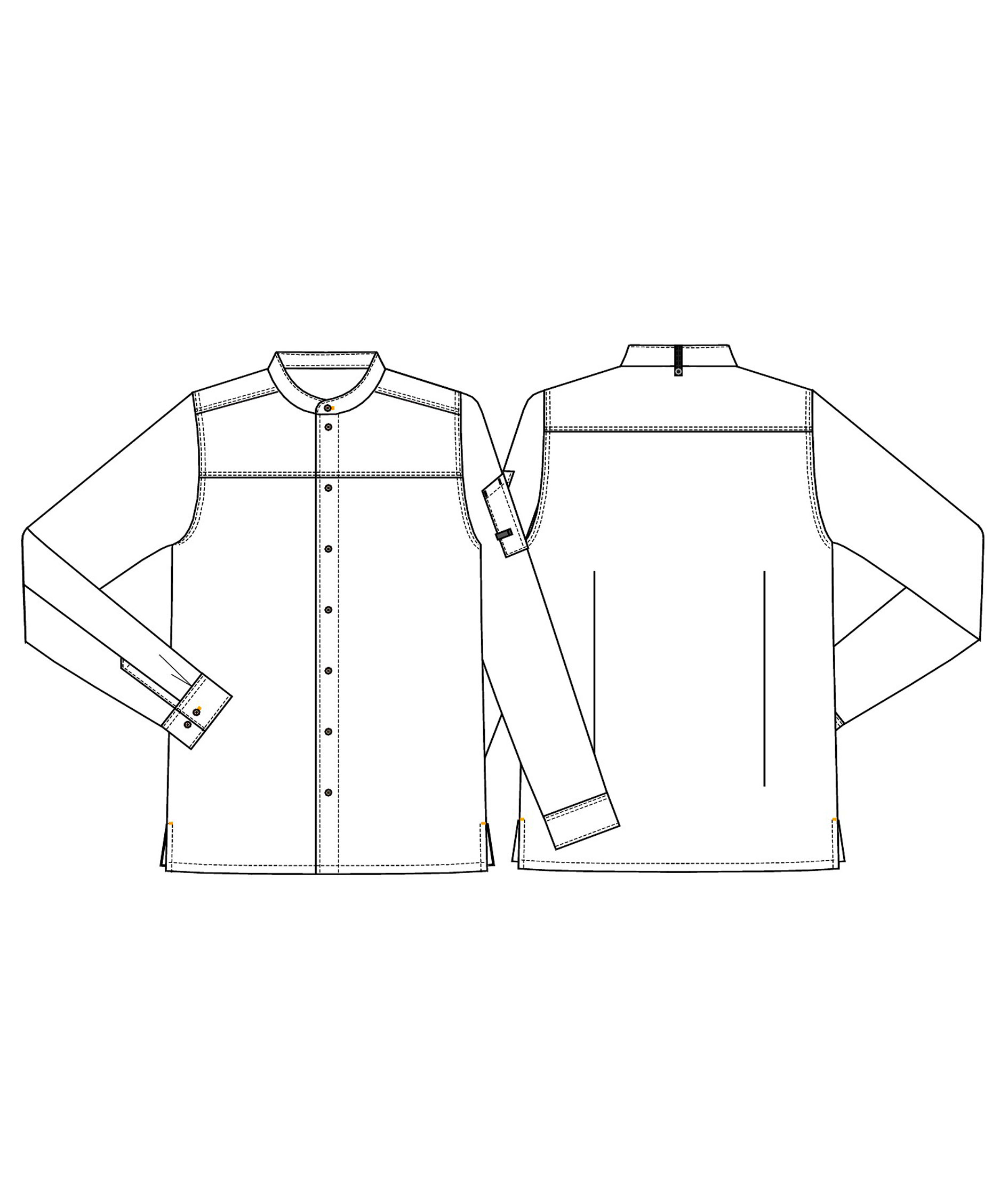 Kentaur modern fit chefs shirt/server shirt, Dark Ocean, Dark Ocean, large image number 5