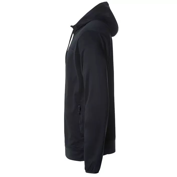 Clique Ottawa hoodie with full zipper, Black, large image number 3