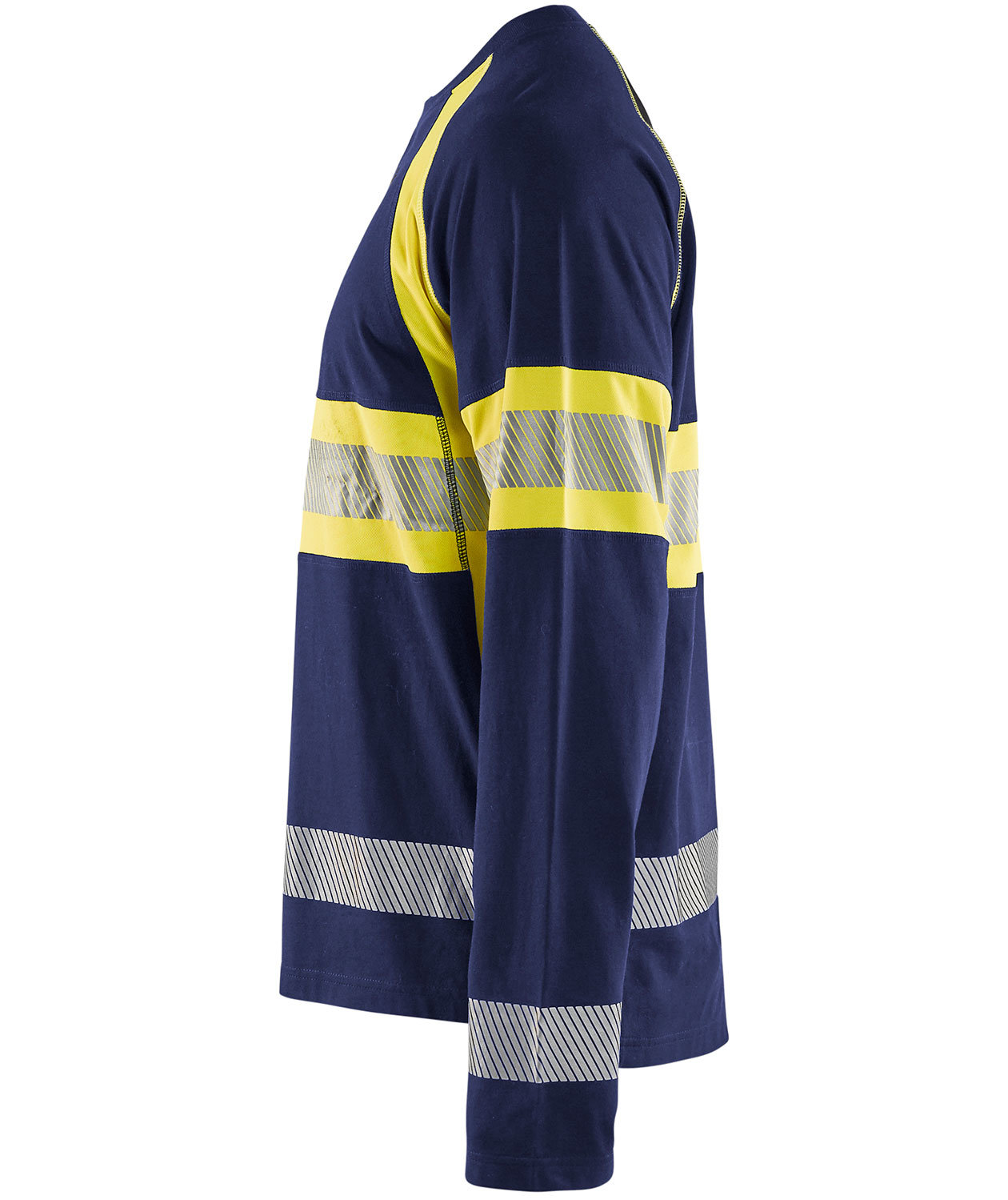 Bl&aring;kl&auml;der long-sleeved T-shirt, Marine/Hi-Vis yellow, large image number 3
