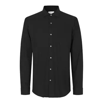 Seven Seas hybrid Modern fit shirt, Black
