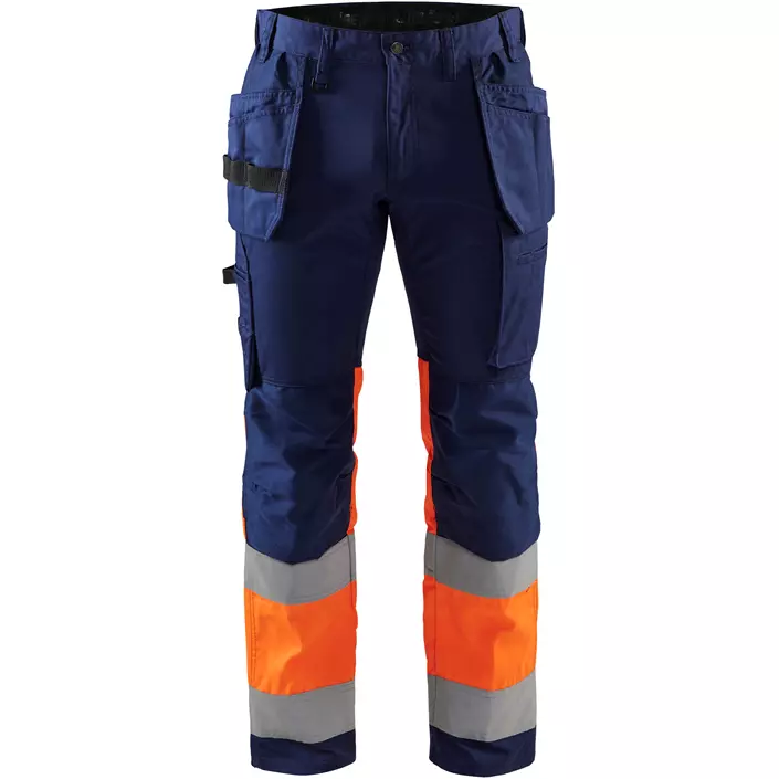 Blåkläder håndverksbukse, Middels grå/Hi-Vis Oransje, large image number 0