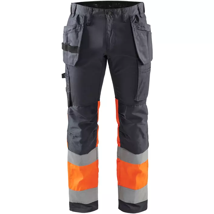 Blåkläder hantverksbyxa, Mellangrå/Hi-Vis Orange, large image number 0