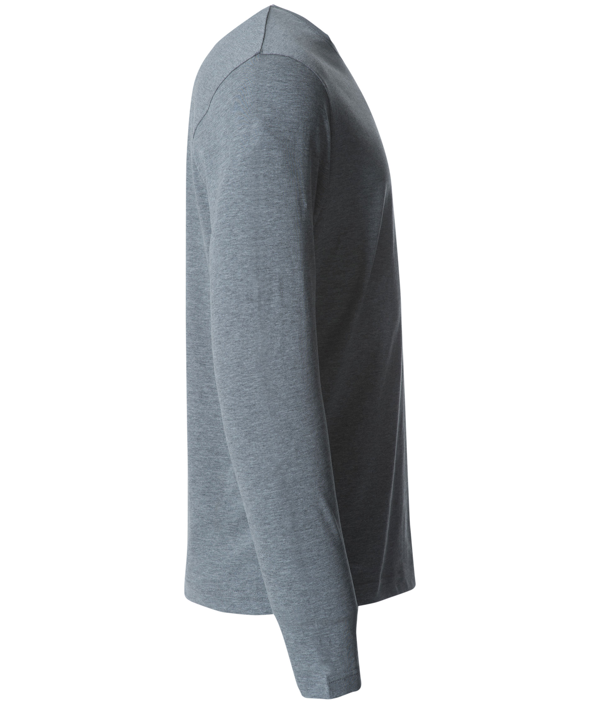 Clique Basic-T l&aring;ng&auml;rmad T-shirt, Grey melange, large image number 2