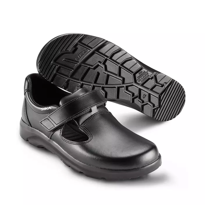 Sika OptimaX work sandals O1, Black, large image number 0