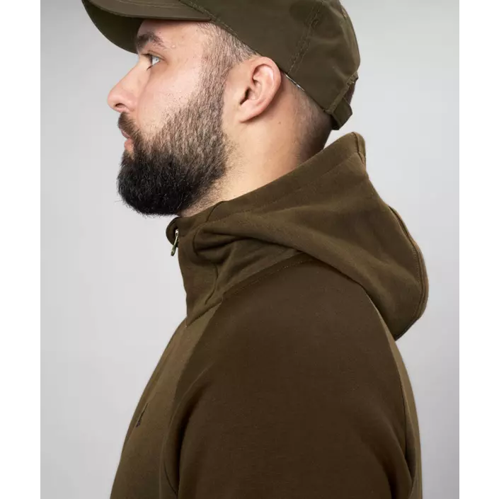 Seeland Cross fleece hoodie with zipper, Dark Olive, large image number 6