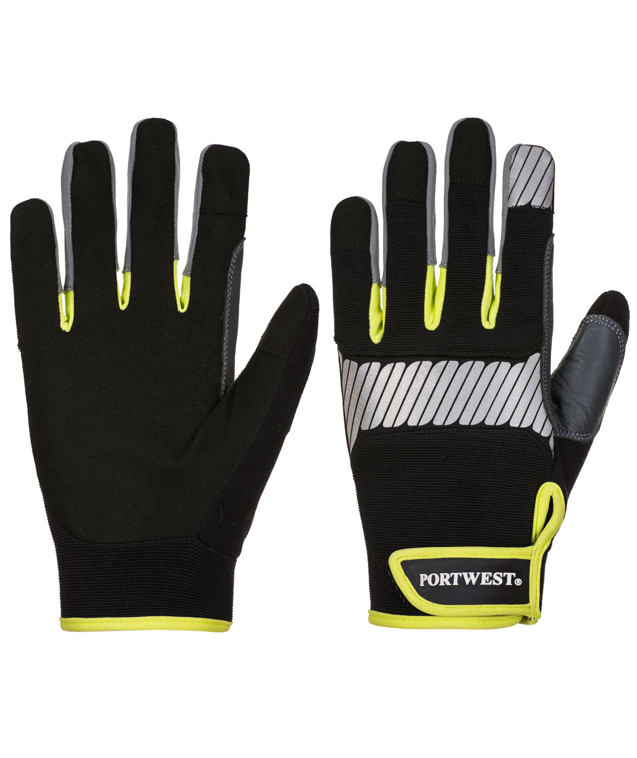 Portwest A770 work gloves, Black/Yellow, large image number 0