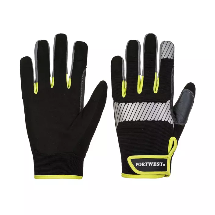 Portwest A770 work gloves, Black/Yellow, large image number 0