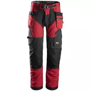 Snickers FlexiWork craftsman trousers 6902, Chili red/black
