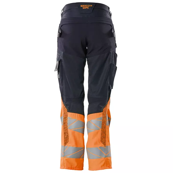 Mascot Accelerate Safe women's work trousers, Dark Marine Blue/Hi-Vis Orange, large image number 1