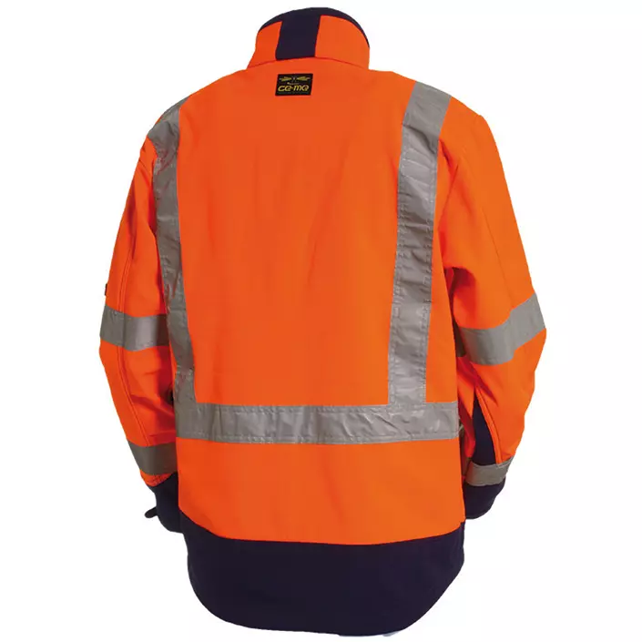 Tranemo CE-ME softshell jacket, Hi-vis Orange/Marine, large image number 1