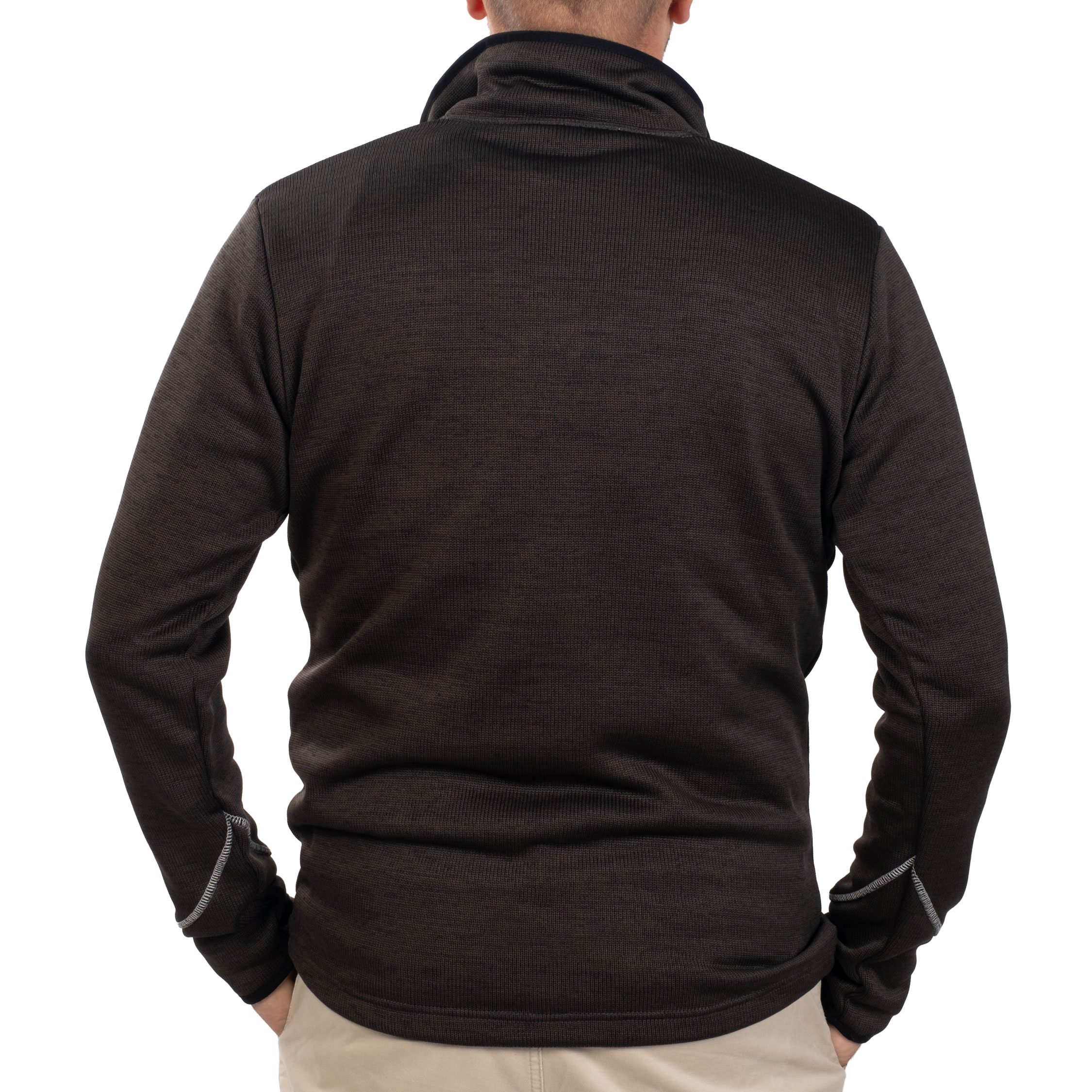 Bl&aring;kl&auml;der knitted sweatshirt half zip, Antracit Grey/White, large image number 2