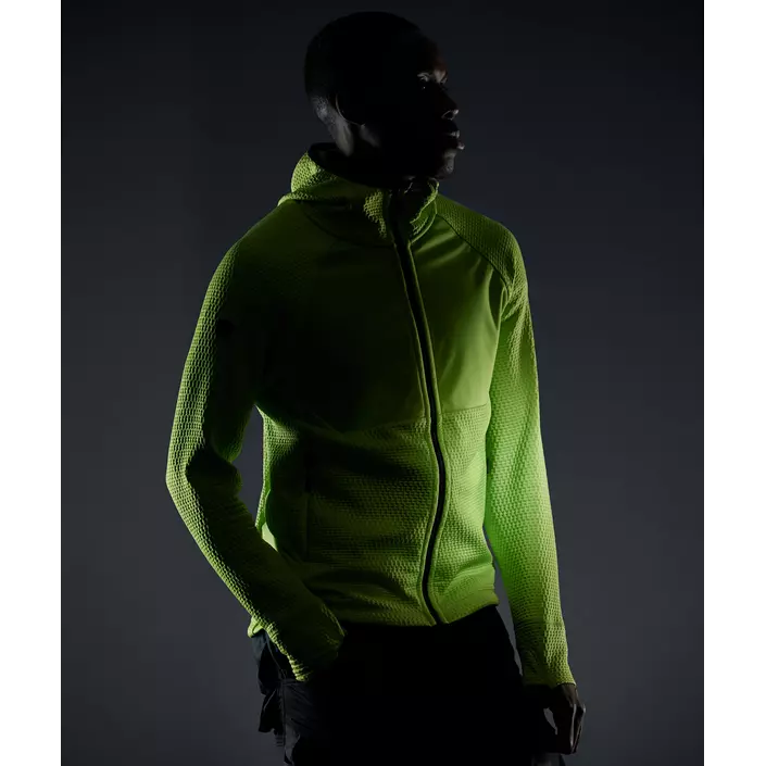 Snickers FlexiWork hoodie with zipper 8405, Lime, large image number 1