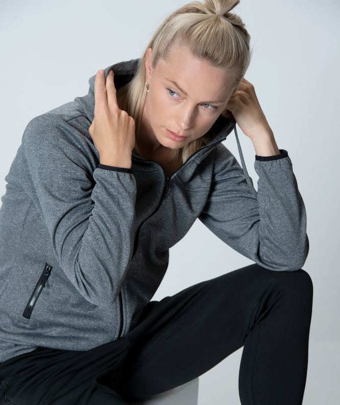 Clique Ottawa hoodie dam, Gr&aring; Melange, Gr&aring; Melange, large image number 2