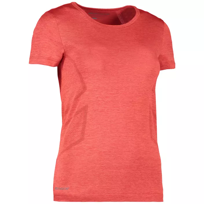 GEYSER sømløs dame T-skjorte, Rød Melange, large image number 1
