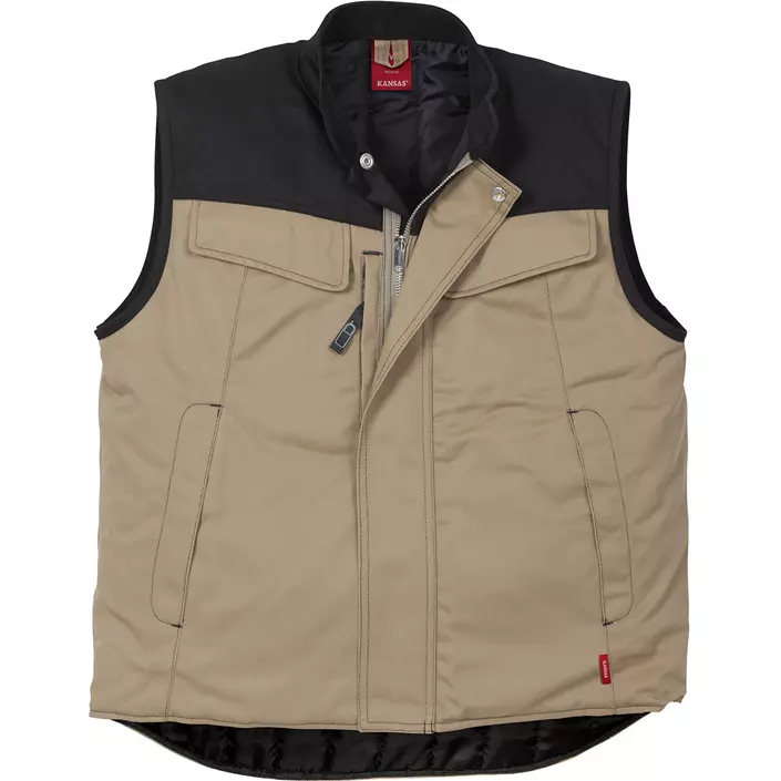 Kansas Icon work vest, Khaki/Black, large image number 0