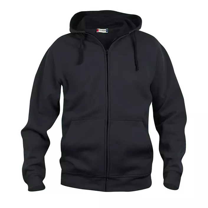 Clique Basic Hoody hoodie with full zipper, Black, large image number 0