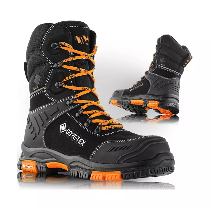 VM Footwear Utah sikkerhedsstøvler S7L, Sort/Orange, large image number 2
