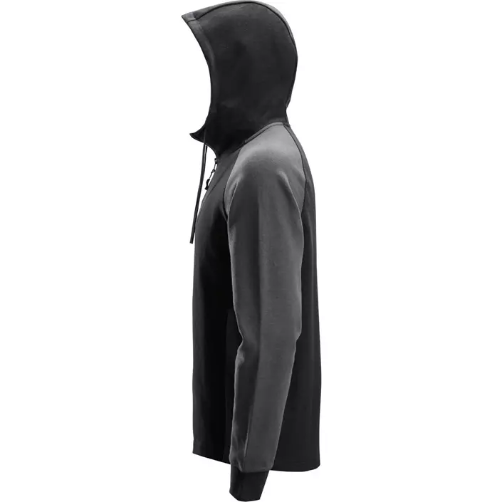 Snickers hoodie 2842, Black/Steel Grey, large image number 3