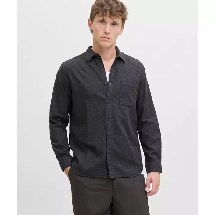 Jack & Jones JJECLASSIC Melange skjorte, Dark Grey Melange, large image number 1