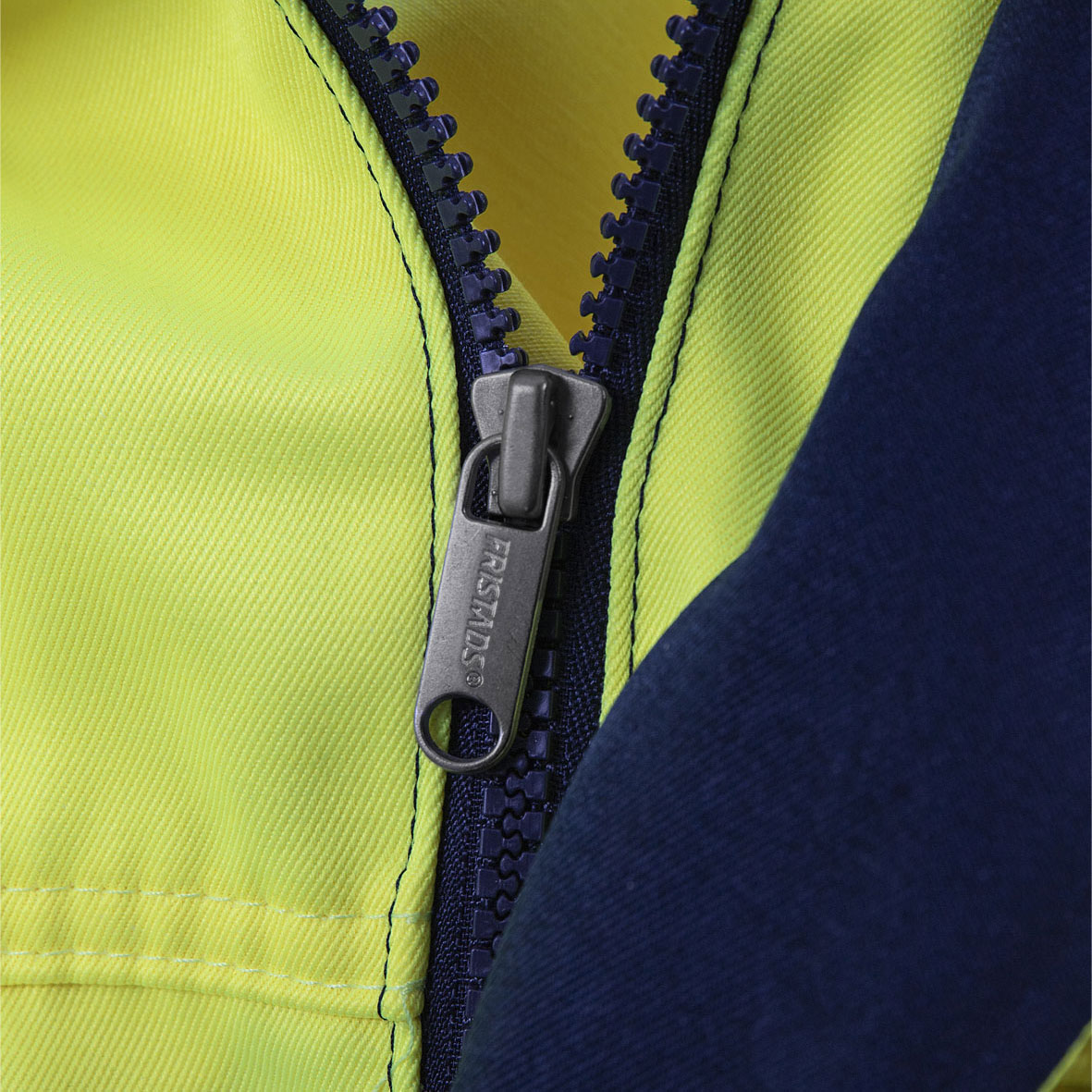 Fristads work jacket, Hi-Vis yellow/marine, large image number 2