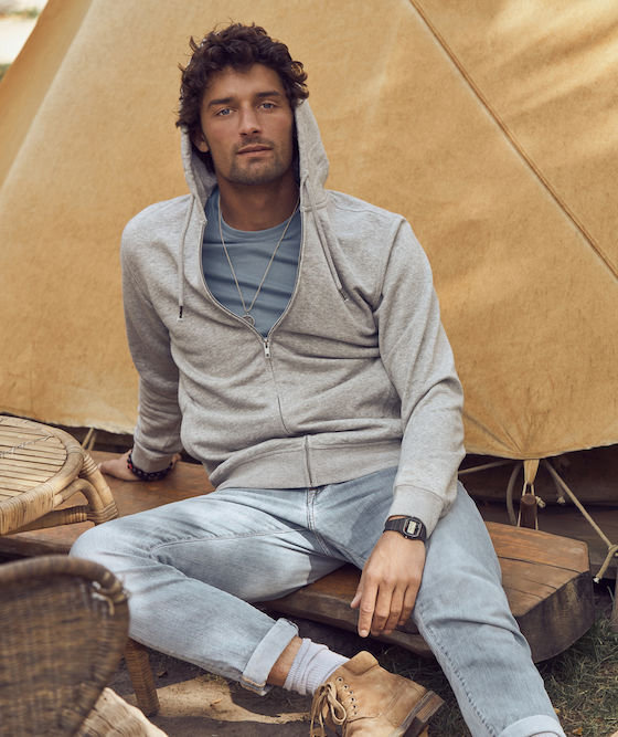 Clique Premium OC hoodie with full zipper, Grey Melange, large image number 1