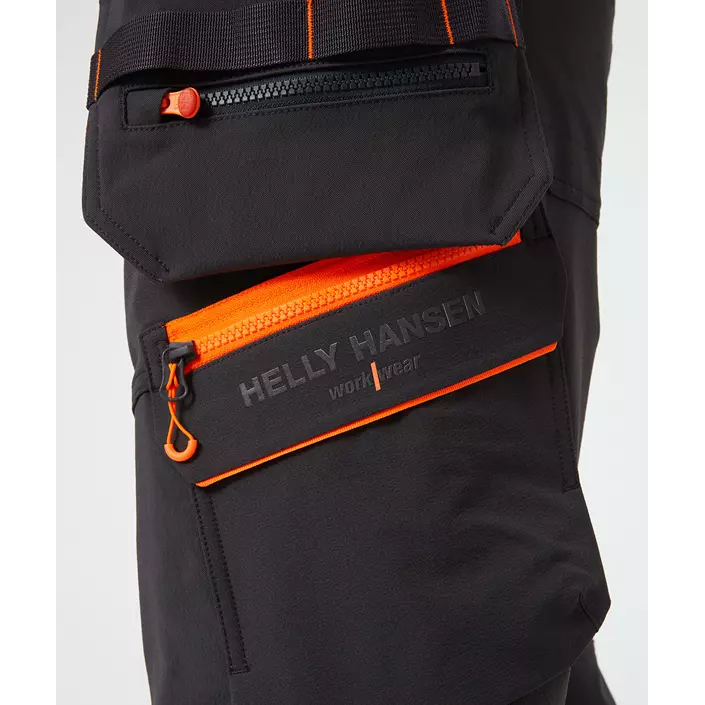 Helly Hansen ICU BRZ craftsman trousers full stretch, Ebony/Hi-Vis Orange, large image number 6