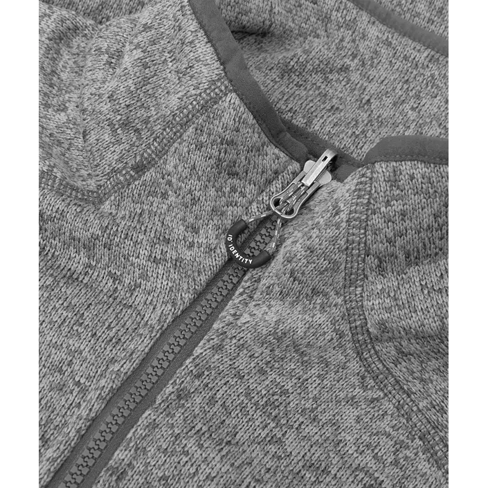 ID Zip'n'mix Melange knit fleece cardigan, Graphite Melange, large image number 3