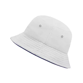 Myrtle Beach sommarhatt / Fisherman's hat till barn, Vit/Marinblå