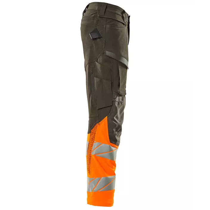 Mascot Accelerate Safe work trousers full stretch, Dark anthracite/Hi-vis orange, large image number 3