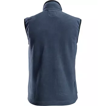 Snickers AllroundWork fleece vest, Marine Blue/Black