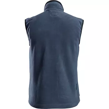 Snickers AllroundWork fleece vest, Marine Blue/Black