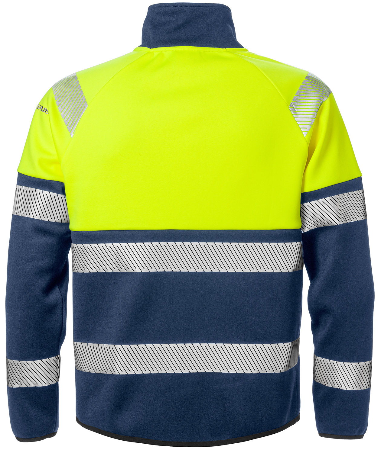 Fristads sweat jacket 4517 full stretch, Hi-vis Yellow/Marine
