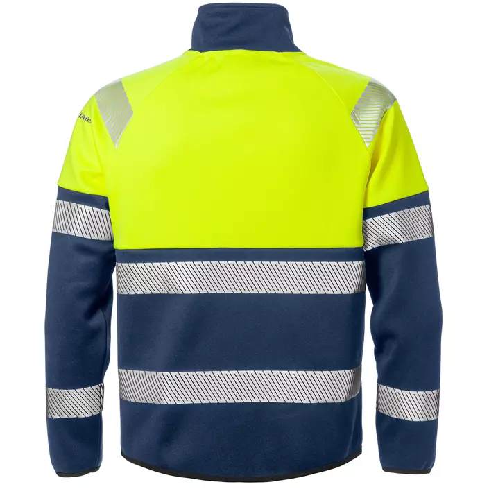 Fristads sweat jacket 4517, Hi-vis Yellow/Marine, large image number 1