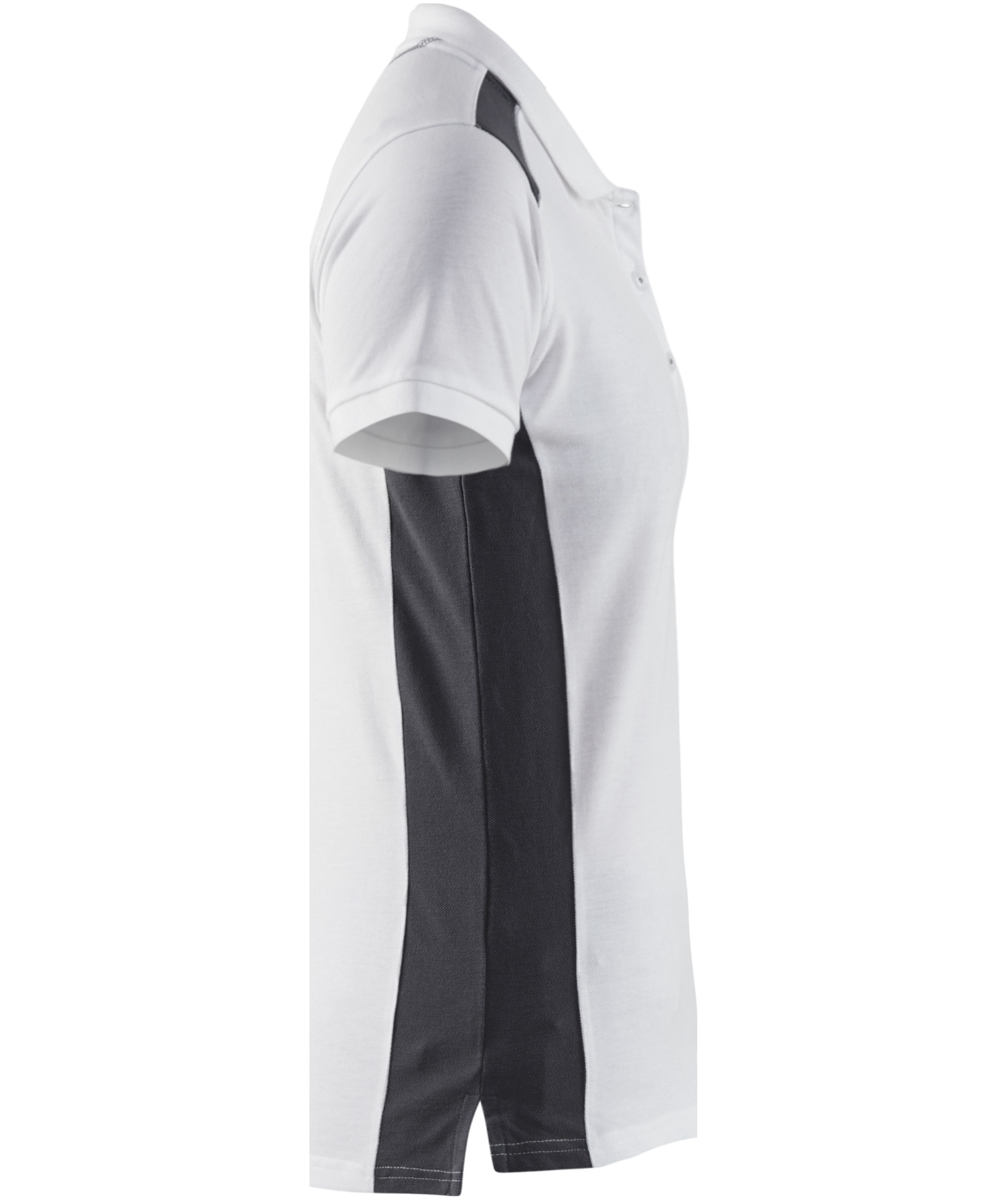 Bl&aring;kl&auml;der Unite dame polo T-shirt, Hvid/m&oslash;rk gr&aring;, large image number 3