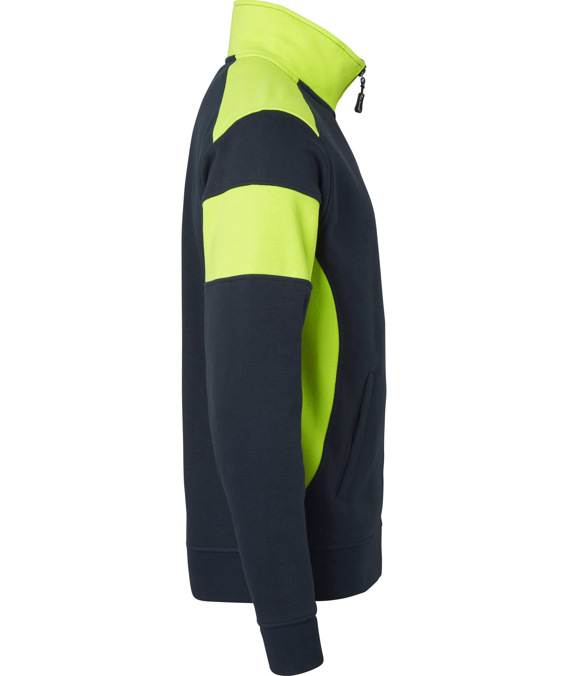 Top Swede cardigan 223, Navy/Hi-Vis gul, large image number 2