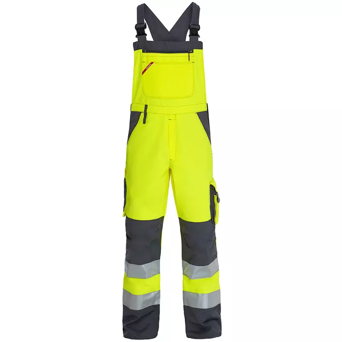 Engel work bib and brace trousers, Yellow/Grey, large image number 0