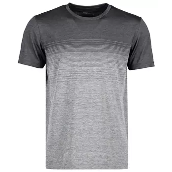 GEYSER seamless stribet T-shirt, Anthracite melange