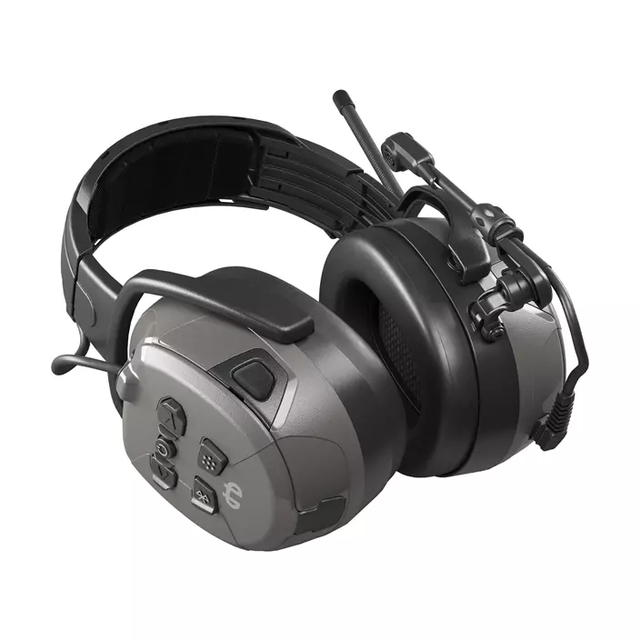 Hellberg Synergy DR hörselkåpor med Bluetooth, Grå/Svart, Grå/Svart, large image number 1