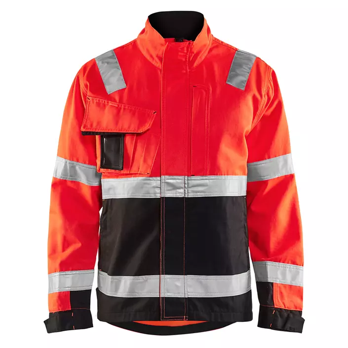 Blåkläder work jacket, Hi-vis Red/Black, large image number 0