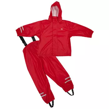 Elka Elements PU kids rain set, Red