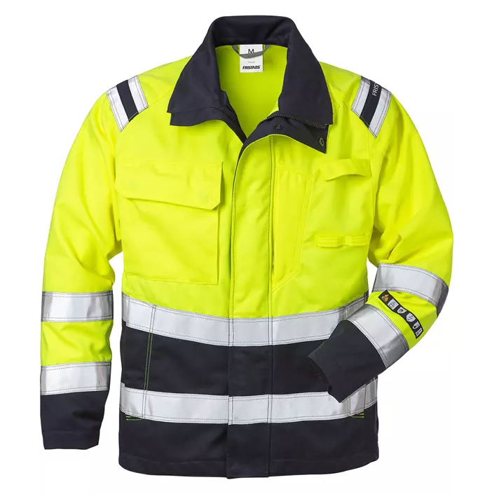 Fristads Flamestat jacket 4175, Hi-vis Yellow/Marine, large image number 0