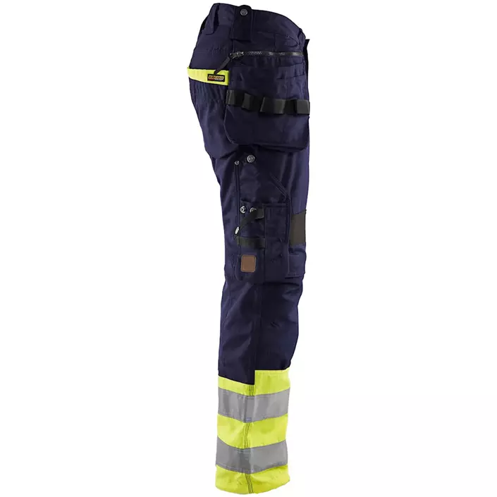 Blåkläder håndverksbukse X1900, Marine/Hi-Vis gul, large image number 3