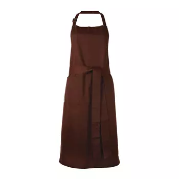 Toni Lee Kron bib apron with pocket, Coffee